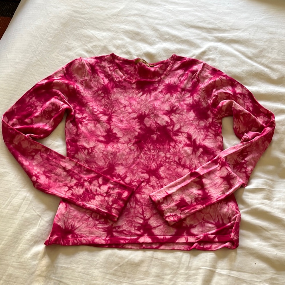 Pink tie dye sweater
